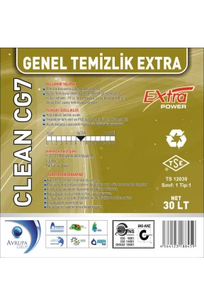 Clean CG7 Genel Temizlik Maddesi Ekstra 30 Litre