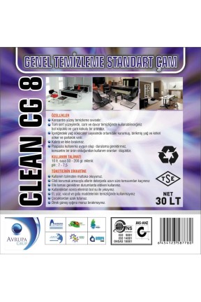 CLEAN CG8 Genel Temizlik Maddesi Çam Kokulu 30 Litre