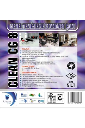 CLEAN CG8 Genel Temizlik Maddesi Çam Kokulu 5 Litre