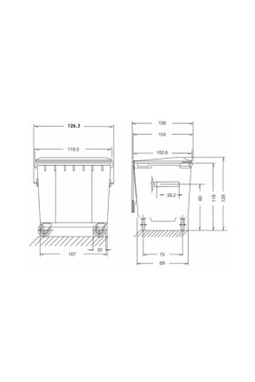 Çöp Konteyner 1100 Litre A Kalite Mavi