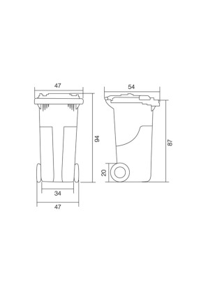 Çöp Konteyner 120 Litre A Kalite Kahverengi