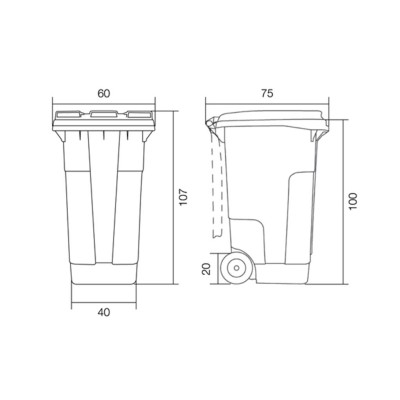 Çöp Konteyner 240 Litre A Kalite Kırmızı