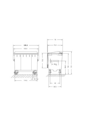 Çöp Konteyner 660 Litre A Kalite Gri
