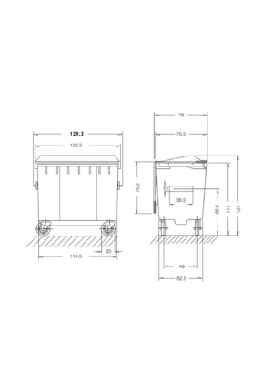 Çöp Konteyner 770 Litre A Kalite Sarı