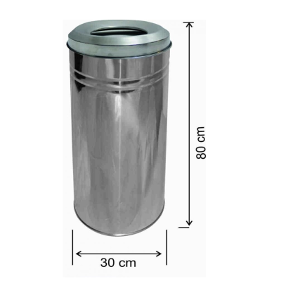 Çöp Kovası 57 Litre Paslanmaz