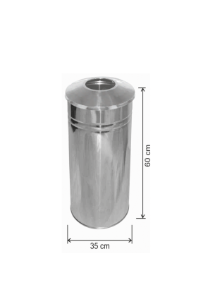 Çöp Kovası Paslanmaz 57 Litre