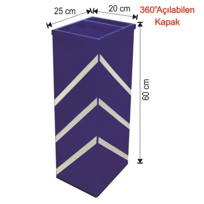 Dekor Küllüklü Çatı Kapaklı Çöp Kovası Boyalı 30 Litre Dekor Küllüklü Çatı Kapaklı Çöp Kovası Boyalı 30 Litre
