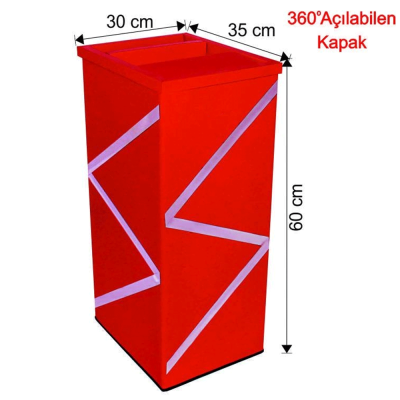 Dekor Küllüklü Çatı Kapaklı Çöp Kovası Boyalı 63 Litre Dekor Küllüklü Çatı Kapaklı Çöp Kovası Boyalı 63 Litre