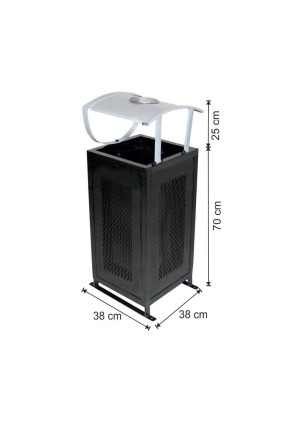 Dış Alan Çöp Kovası Metal Kovalı 54 Litre