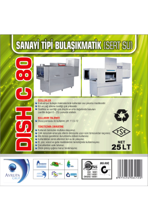 DISCH C80 San.Tipi Bulaşık Mak.Deterjanı 25 Litre