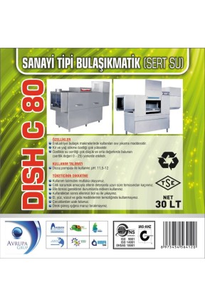 DISCH C80 San.Tipi Bulaşık Mak.Deterjanı 30 Litre