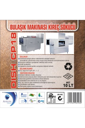 DISCH CP18 Sanayi Tip Bulaşık Makinesi Kireç Sökücü 10 Litre