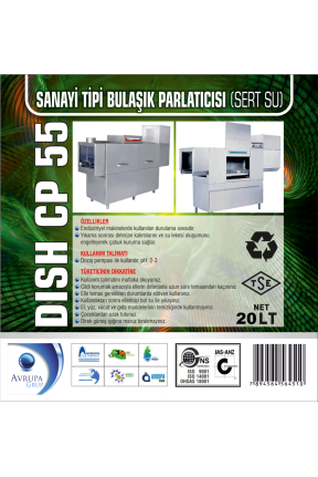 DISCH CP55 San.Tipi Bulaşık Mak.Parlatıcısı 20 Litre