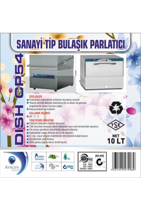 DISH CP54 San.Tipi Bulaşık Mak.Parlatıcısı 10 Litre 