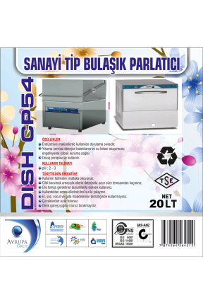 DISH CP54 San.Tipi Bulaşık Mak.Parlatıcısı 20 Litre 