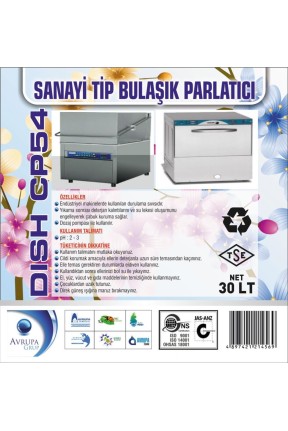 DISH CP54 San.Tipi Bulaşık Mak.Parlatıcısı 30 Litre