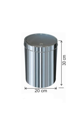 Dokunmatik Kapaklı Çöp Kovası Paslanmaz 12 Litre