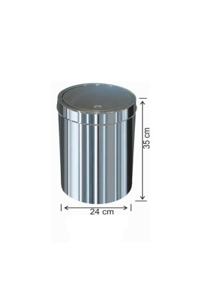 Dokunmatik Kapaklı Çöp Kovası Paslanmaz 16 litre