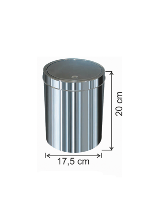 Dokunmatik Kapaklı Çöp Kovası Paslanmaz 3 Litre