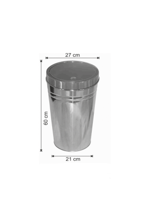 Dokunmatik Kapaklı Çöp Kovası Paslanmaz 30 Litre