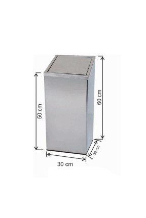Dokunmatik Kare Kapaklı Çöp Kovası 50 Litre