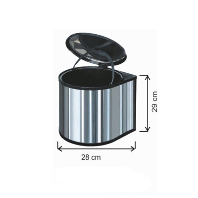 Dolap İçi Çöp Kovası 11 Litre Paslanmaz