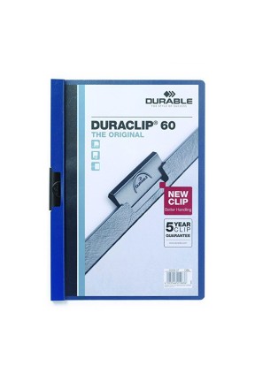 Durable Duraclip 60 Sayfa Kapasiteli Sıkıştırmalı Dosya Mavi