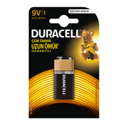 Duracell 9 Volt Alkalin Pil Tekli Paket