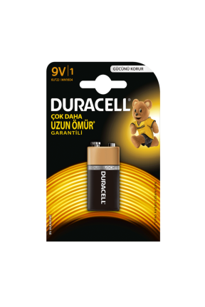 Duracell 9 Volt Alkalin Pil Tekli Paket