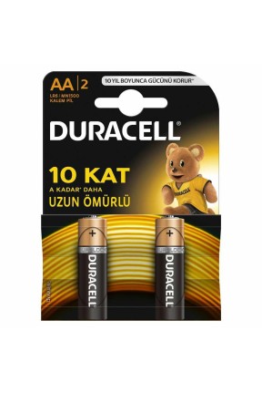 Duracell Alkalin AA Kalem Pil 2'li Paket