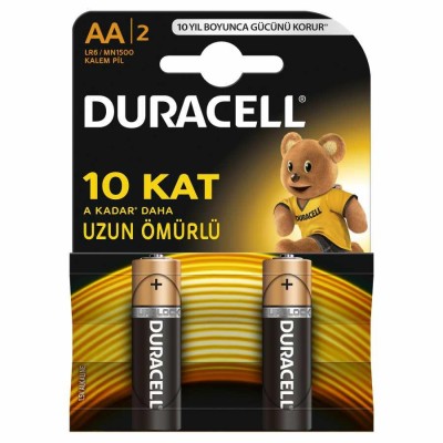 Duracell Alkalin AA Kalem Pil 2li Paket