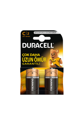 Duracell Alkalin C Orta Boy Pil 2' li Paket