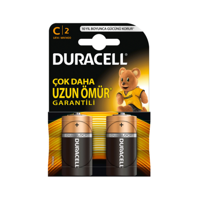 Duracell Alkalin C Orta Boy Pil 2 li Paket