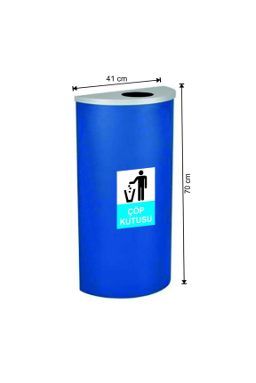 Duvar Tip Çöp Kovası Boyalı 40 Litre