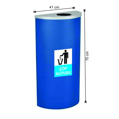 Duvar Tip Çöp Kovası Boyalı 40 Litre