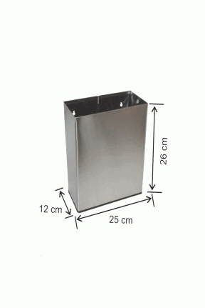 Duvar Tipi  Paslanmaz Çöp Kovası 6 Litre