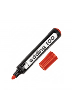 Edding 100 Permanent Marker Kalem Kırmızı