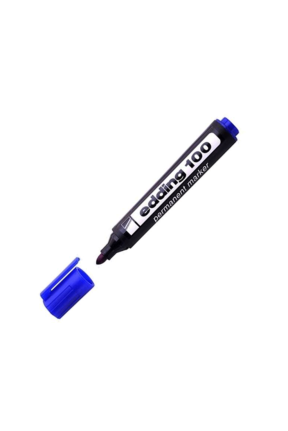 Edding 100 Permanent Marker Kalem Mavi