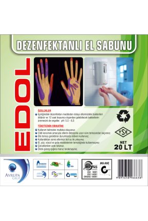 EDOL Dezenfekatnlı Sıvı El Sabunu 20 Litre
