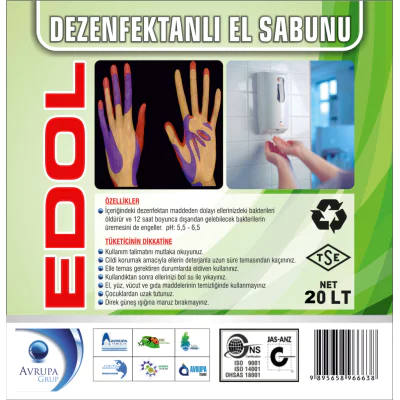 EDOL Dezenfekatnlı Sıvı El Sabunu 20 Litre