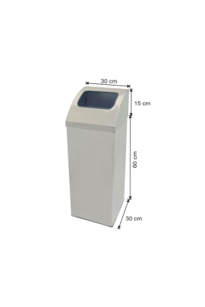 Elips Çöp Kovası Paslanmaz 54 Litre