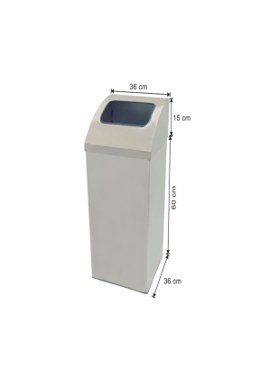 Elips Çöp Kovası Paslanmaz 79 Litre