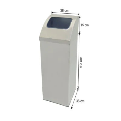 Elips Çöp Kovası Paslanmaz 79 Litre