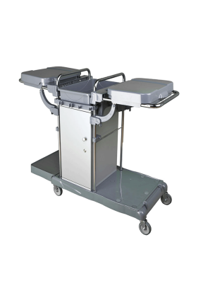 Euro Dinamik Dolaplı Kat Arabası Brandasız ve Kovasız Krom 