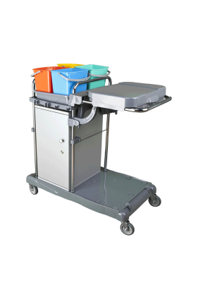 Euro Dinamik Dolaplı Kat Arabası Krom Brandasız