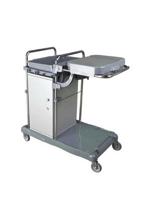 Euro Dinamik Dolaplı Kat Arabası Krom Brandasız ve Kovasız