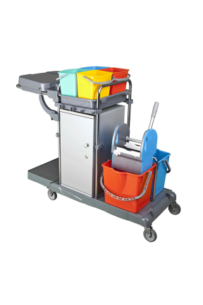 Euro Smart Dolaplı Kat Arabası Brandasız Krom