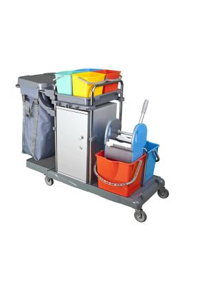 Euro Smart Dolaplı Kat Arabası Krom 