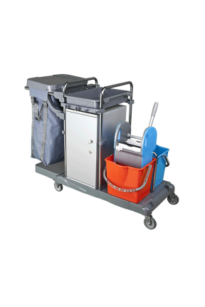 Euro Smart Dolaplı Kat Arabası Krom  Kovasız