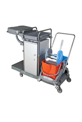 Euro Smart Dolaplı Kat Arabası Krom Milenium Brandasız ve Kovasız